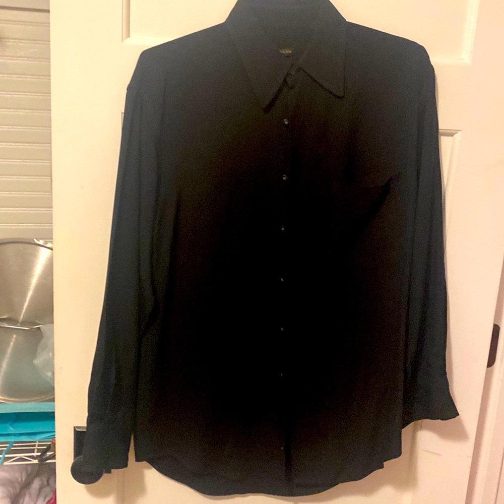 Donna Karan black dress shirt.